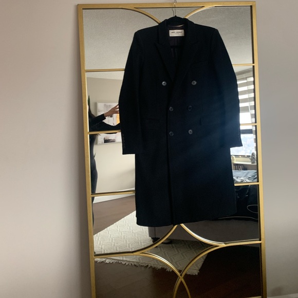 SAINT LAURENT DOUBLE BREASTED LONG COAT - Picture 6 of 12